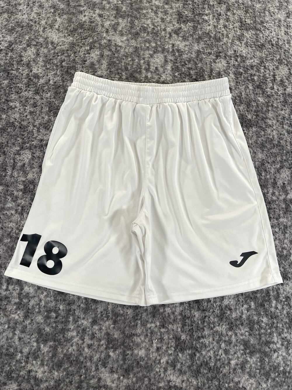 Joma Soccer Shorts Shiny Mens Medium White Athletic Sporty 18